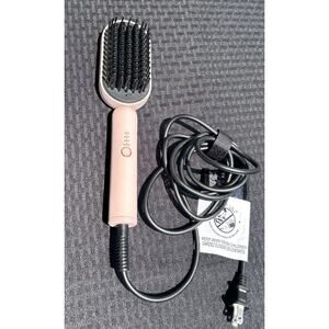 L'ange Hair Mane Pass 2-In-1 Heated Straightening Brush Blush Color